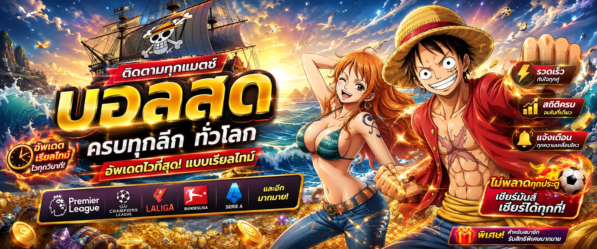 ผลบอลสดเรียลไทม์ ทุกลีกที่ TGALUFFY